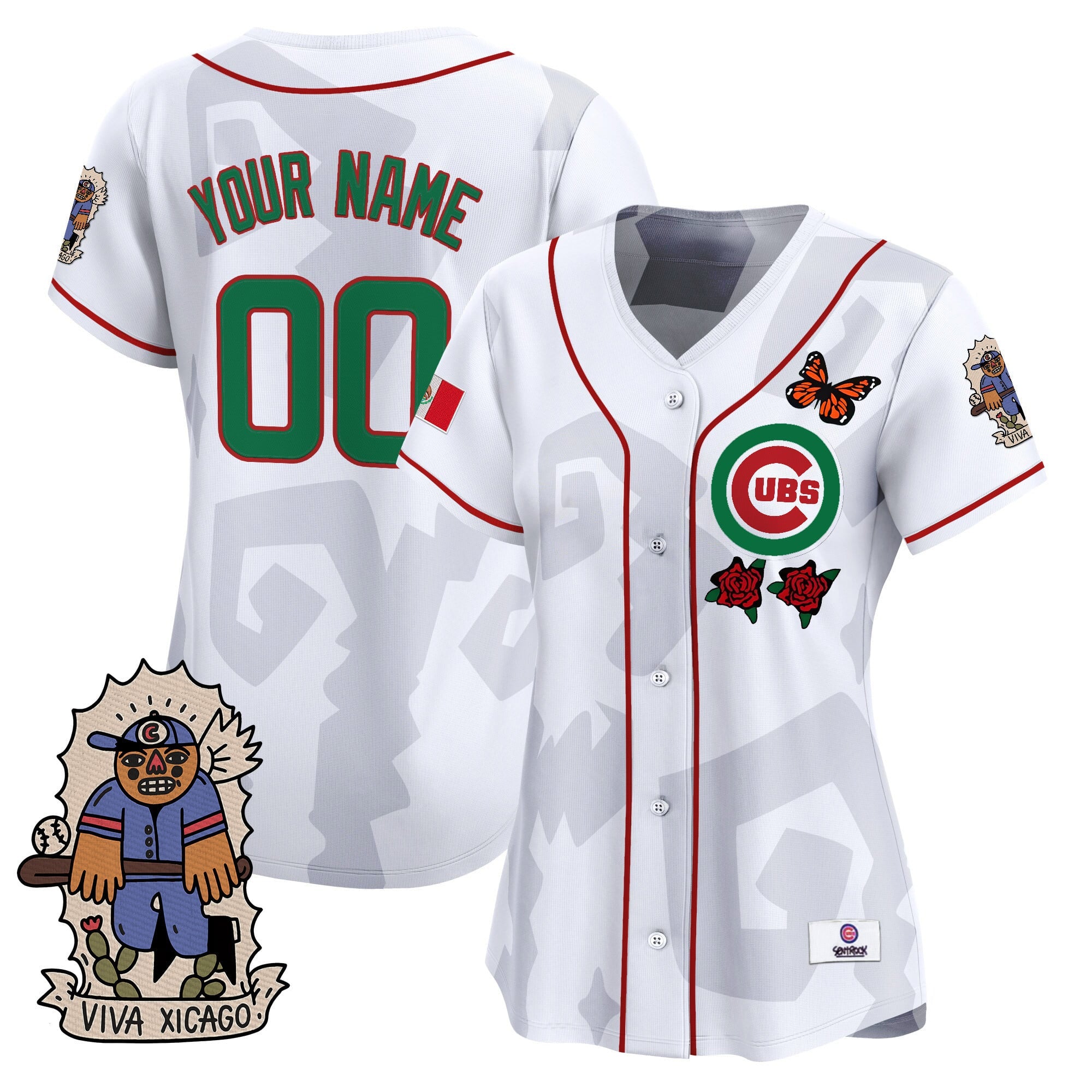 2025 Chicago Cubs Mexican Heritage Vapor Premier Limited Custom Jersey - Stitched